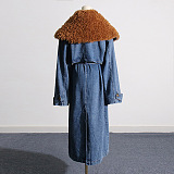 SUPER WHOLESALE | Fur Neck Denim Coat