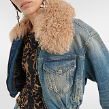 SUPER WHOLESALE | Fur Neck Denim Jacket