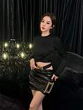 SUPER WHOLESALE |  Buckle Deco Pu Skirt