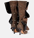 SUPER WHOLESALE | Wave Button Up Boots in Black