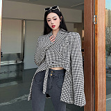 SUPER WHOLESALE | Long Back Plaid Blazer