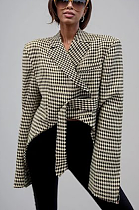 SUPER WHOLESALE | Long Back Plaid Blazer
