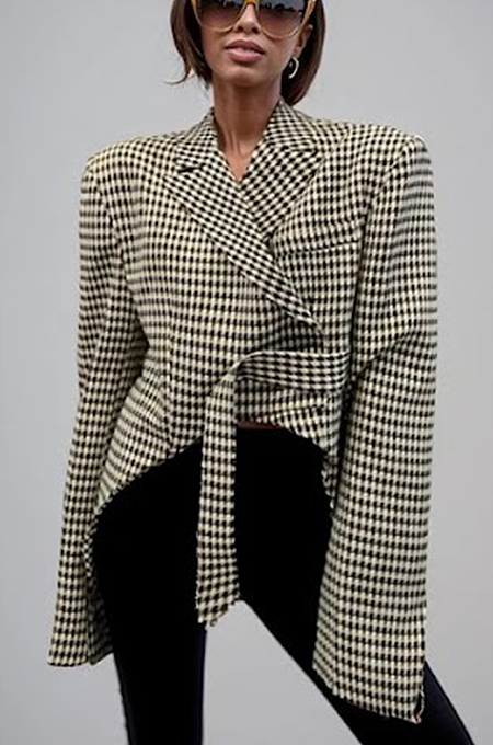 SUPER WHOLESALE | Long Back Plaid Blazer