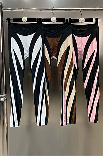 SUPER WHOLESALE | Elastic Patchwork Leggings