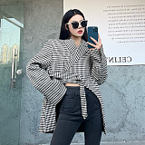 SUPER WHOLESALE | Long Back Plaid Blazer