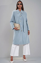 UPER WHOLESALE | Splice Two-piece Detachable Shawl Elegant Long Coat