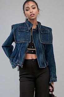 SUPER WHOLESALE |Denim Cargo Jacket
