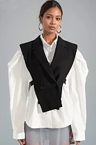 UPER WHOLESALE | Latern Sleeve Shirt with Black Vest