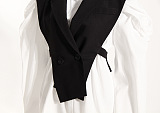 UPER WHOLESALE | Latern Sleeve Shirt with Black Vest