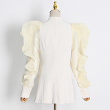 SUPER WHOLESALE |  Wave Shoulder Blazer