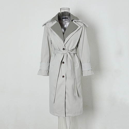SUPER WHOLESALE | Oversized Belted Single-Breasted Trench