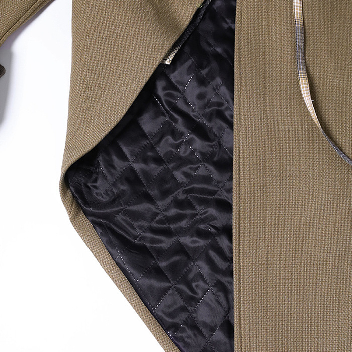 SUPER WHOLESALE | Spring New Style Faux Two-Piece Contrast Color Asymmetrical Woolen Coat