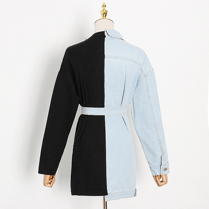 SUPER WHOLESALE |  Patchwork Denim Coat