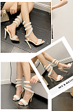 SUPER WHOLESALE |  Fur Open Toe Heel ( Heel Height:10 cm)