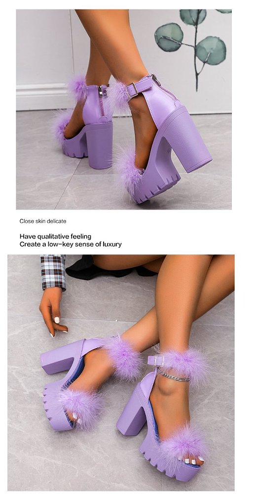 SUPER WHOLESALE |  Platform Back Zip Up Heel