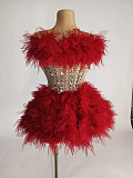 SUPER WHOLESALE |  Flowers Fake Diamond Party Dress