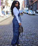 SUPER WHOLESALE |Multi-pocket overalls