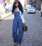 SUPER WHOLESALE |Multi-pocket overalls