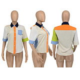 SUPER WHOLESALE | Colour Block Shirt Top