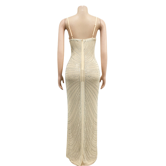 SUPER WHOLESALE |See-through Bling Bling Mini Dress