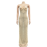 SUPER WHOLESALE |See-through Bling Bling Mini Dress