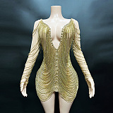 SUPER WHOLESALE |  High Quality Custom Rhinestone Party Dress
