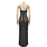 SUPER WHOLESALE |See-through Bling Bling Mini Dress