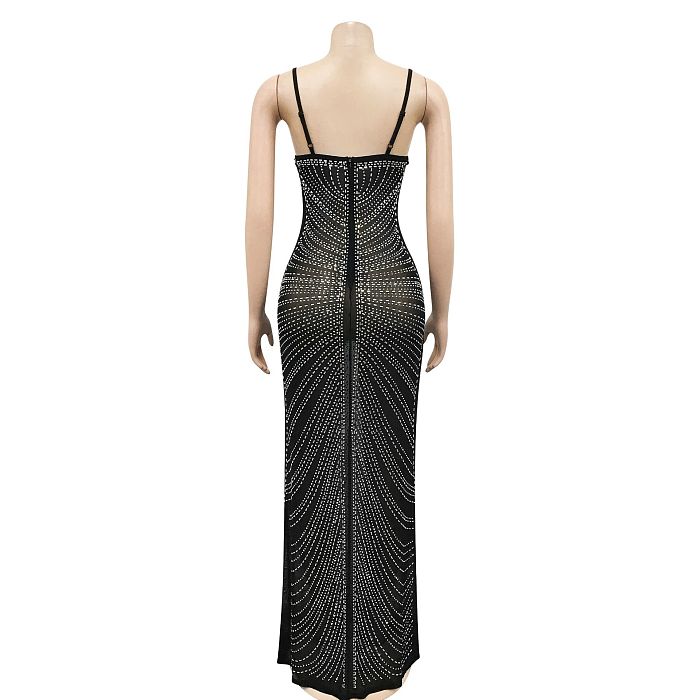 SUPER WHOLESALE |See-through Bling Bling Mini Dress