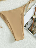 SUPER WHOLESALE | PlushTextured Multicolor Open-back Two-piece Bikini