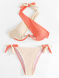 SUPER WHOLESALE |Color-block Swimsuit