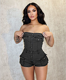 SUPER WHOLESALE | Denim Strapless Romper