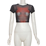 SUPER WHOLESALE | Printed Crop T-shirt