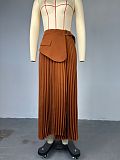 SUPER WHOLESALE | Pleated High Waist Skirt