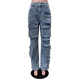 SUPER WHOLESALE | Denim Cargo Pants