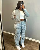 SUPER WHOLESALE | Denim Cargo Pants