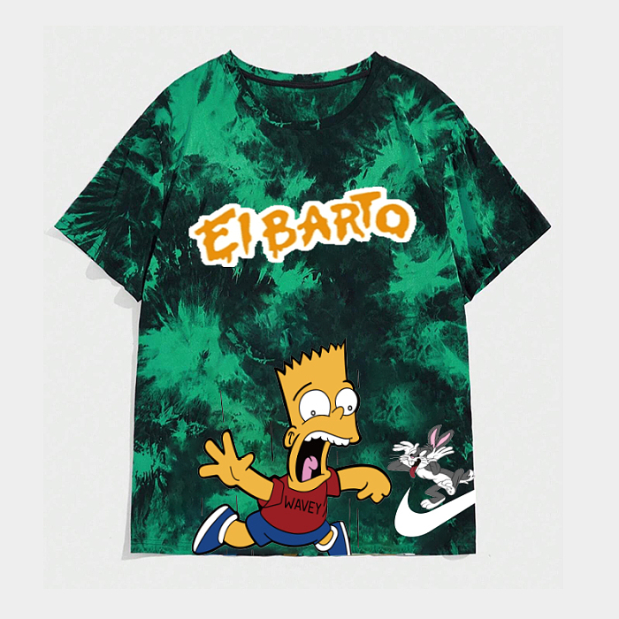 WHOLESALE | Tie-dye Comic Character Printed Oversize T-shirt
