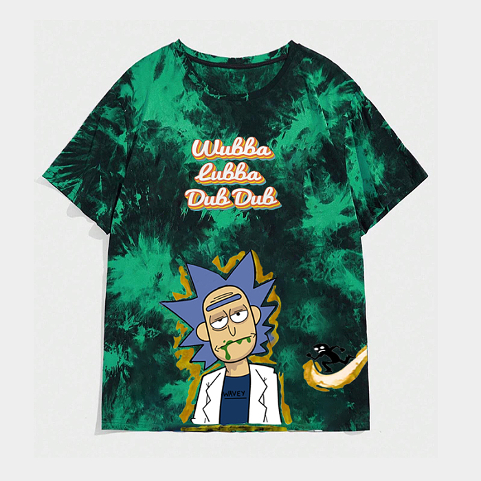 WHOLESALE | Tie-dye Comic Character Printed Oversize T-shirt