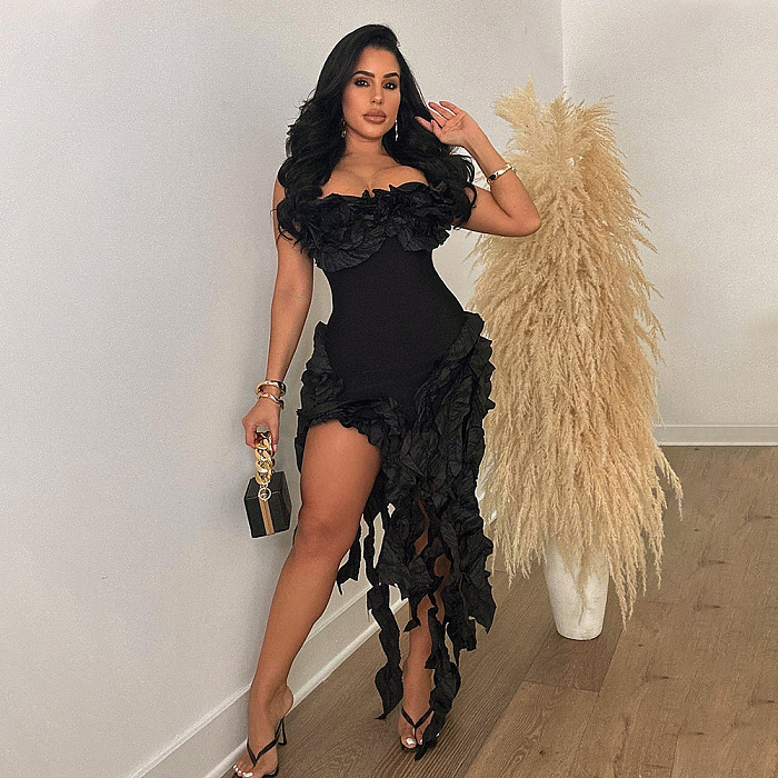 SUPER WHOLESALE | Strapless Wave Dress