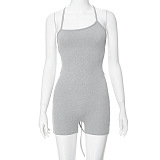 WHOLESALE | Pit Material Back Tie Romper