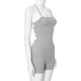 WHOLESALE | Pit Material Back Tie Romper