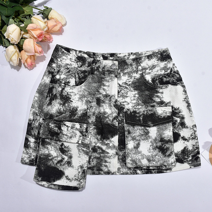 SUPER WHOLESALE | Pockets Marble Mini Skirt