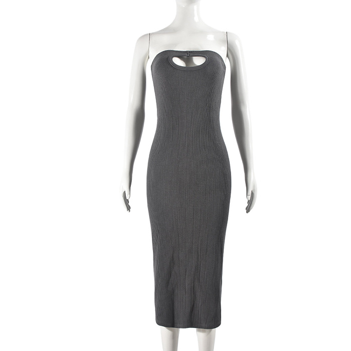 SUPER WHOLESALE | Strapless Pit Material Dress