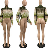 SUPER WHOLESALE | Fringe Half Zip Top