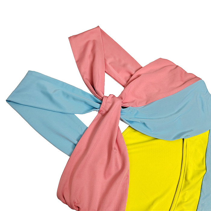 SUPER WHOLESALE | Color Block Strappy Dress