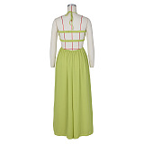 SUPER WHOLESALE | Strapless Halter Jumpsuit in Green