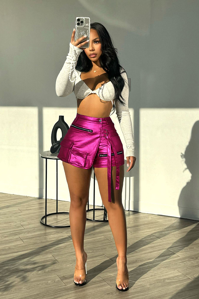 SUPER WHOLESALE | Fluorescent Material Workwear Skirt