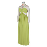 SUPER WHOLESALE | Strapless Halter Jumpsuit in Green