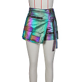 SUPER WHOLESALE | Fluorescent Material Workwear Skirt