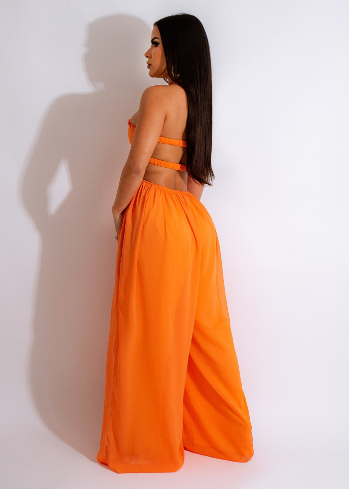 SUPER WHOLESALE | Strapless Halter Jumpsuit