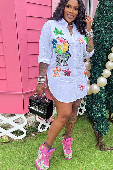 SUPER WHOLESALE | Sunflower Shirt Dress